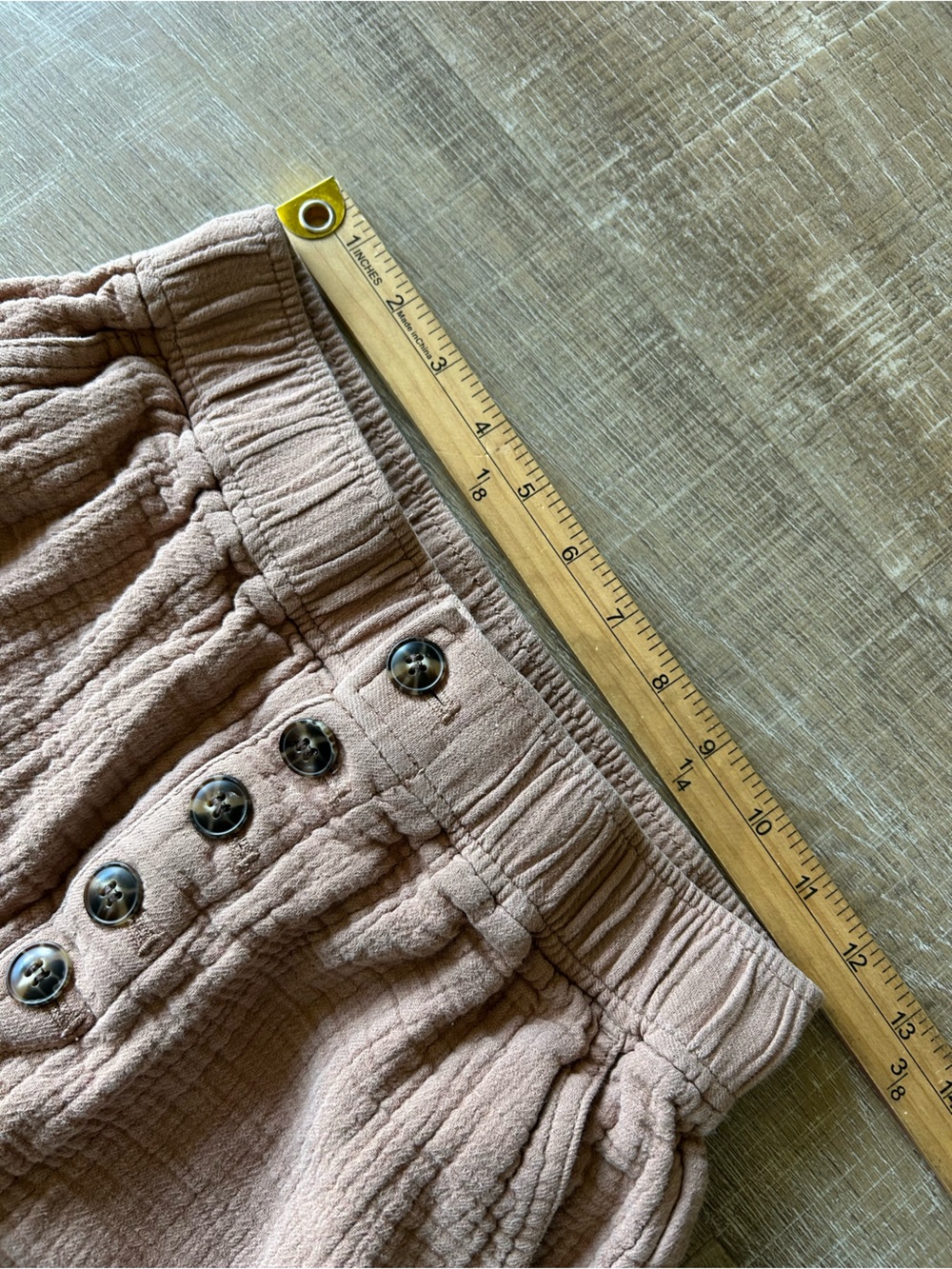 ▶️ Madewell Linen Blend Gauze Henley Crop Pants XXS Taupe Pull On Minimalist - Picture 10 of 10